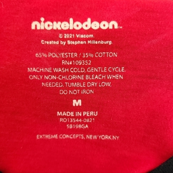 Nickelodeon SpongeBob Red Tie Dye Long Sleeve Tee - Picture 5 of 6